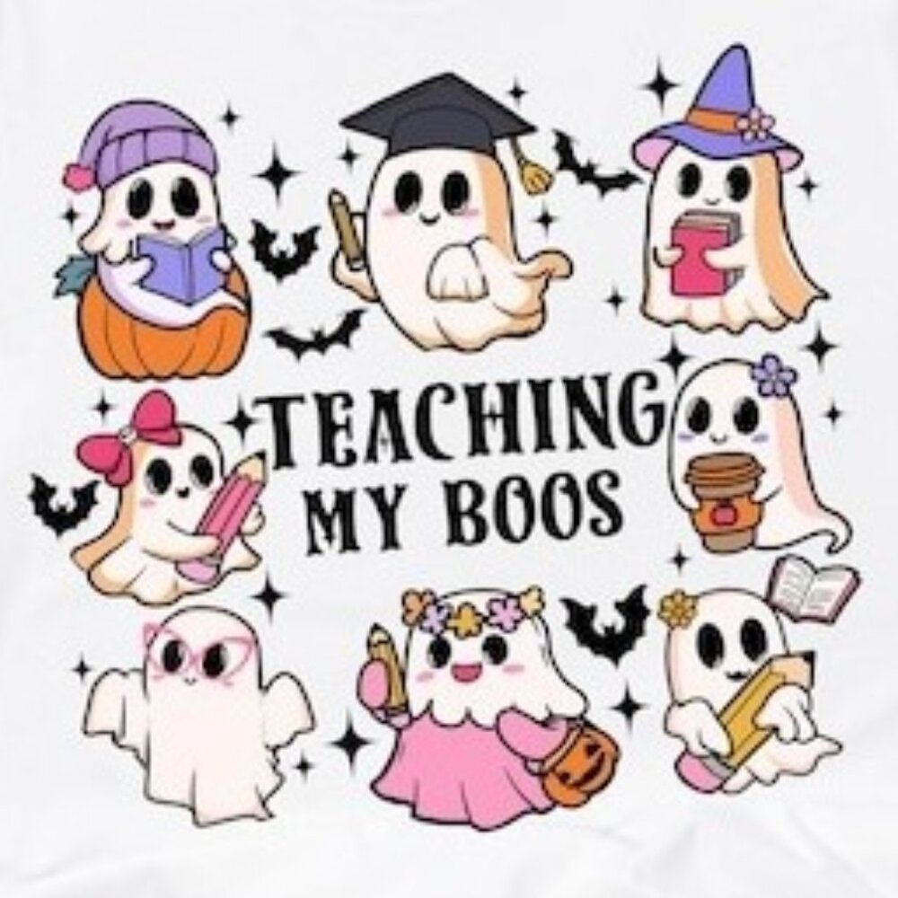 Teaching My Boos Halloween Teacher Shirt - Picture 2 of 3